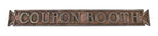 c. 1900-10 original single-sided copper-plated cast iron "coupon booth" bank teller chicago bank building sign or plaque
