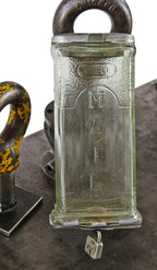 highly desirable original and intact c. 1930's american pressed glass "visible" residential wall-mount mailbox