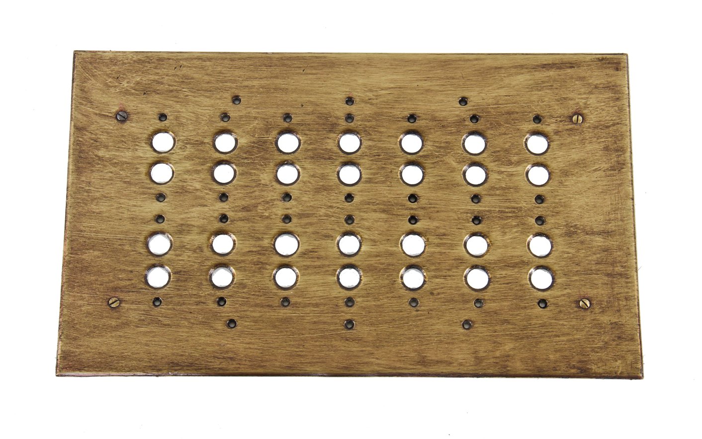 rare c. early 20th century original oversized chicago athletic association building horizontal push button plate for 14 switches