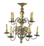 histrionically important 1920's original oversized two-tier neoclassical style chicago athletic association building silver-plated ceiling mount twelve arm ceiling mount chandelier