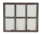 one of several hard to find and highly desirable heavily reinforced "chicken wire" sandwich glass factory casement windows with welded joint muntins