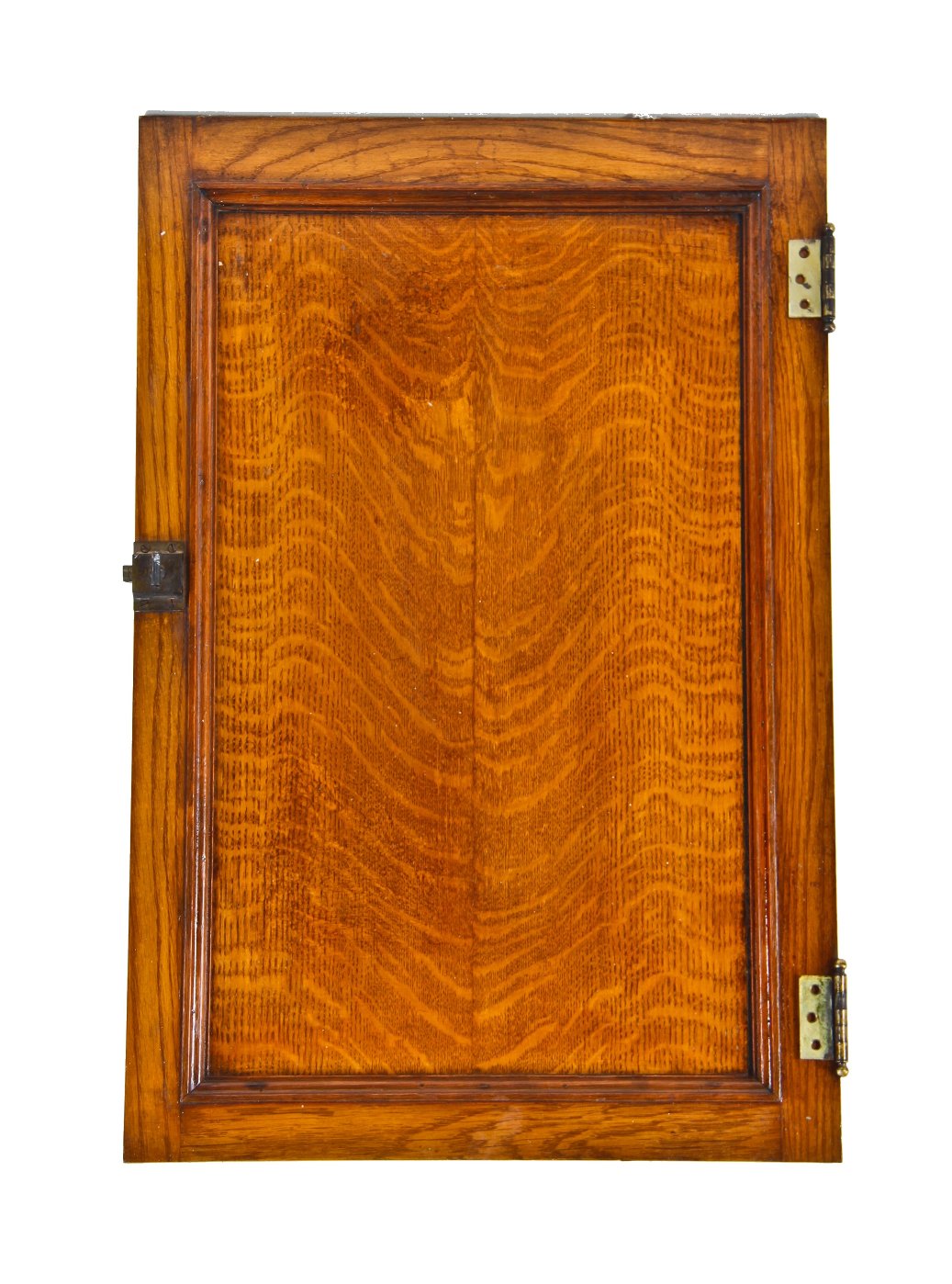 single recessed panel antique american quartered oak wood chicago athletic club association building cabinet door with hardware
