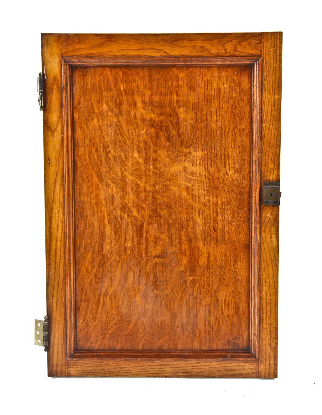 early 20th century quartered oak wood upper cabinet hinged door salvaged from the chicago athletic association building annex