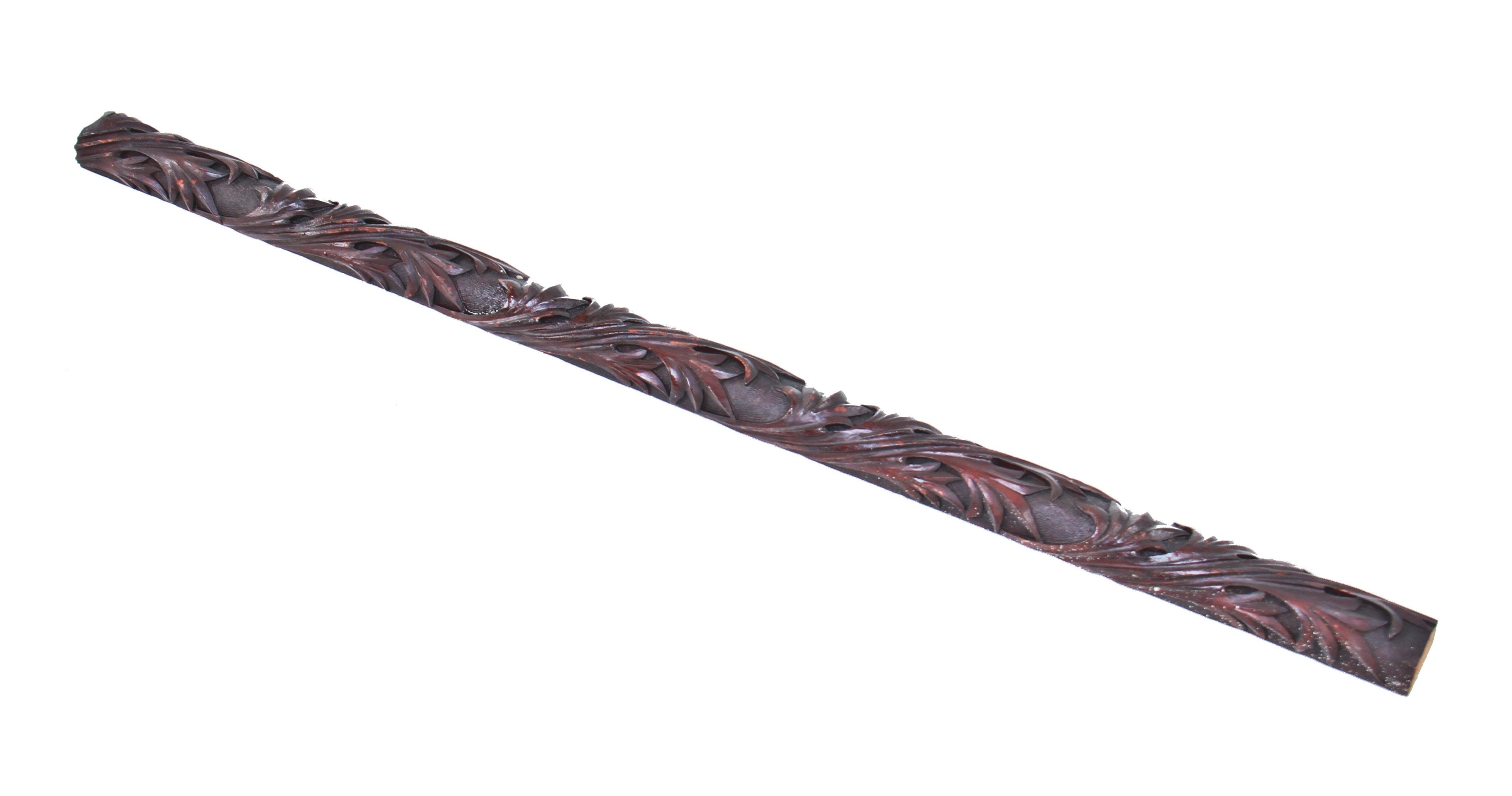 late 19th century hand-carved solid mahogany wood richardsonian romanesque style chicago athletic club billiard room molding