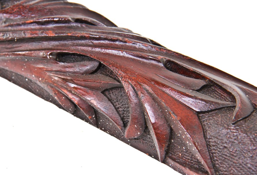 late 19th century hand-carved solid mahogany wood richardsonian romanesque style chicago athletic club billiard room molding