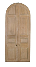matching set of massive original c. 1929 allen loeb mansion interior lightly stained arched or round top paneled pine wood doors