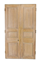 two matching original c. 1929 american allen loeb residence maple wood raised panel vestibule double doors with lightly stained finish