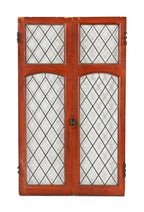 original c. 1920's american diamond pattern leaded clear glass casement doors salvaged from the chicago athletic association building annex