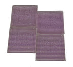 original and remarkably intact c. 1900's frank lloyd wright-designed "sun-purple" exterior building facade transom panel ornamental luxfer tiles