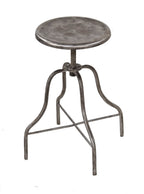 old michael reese hospital operating room cold-rolled adjustable height four-legged suregon's stool with swivel seat