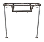 american industrial commercial grade chicago hotel kitchen table-mounted all-metal pot rack with adjustable hooks