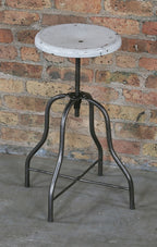 original antique american medical cook county hospital adjustable height operating room stationary stool