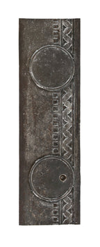 original c. 1907 documented ornamental brushed cast iron exterior michael reese hospital entrance door surround border panel fragment