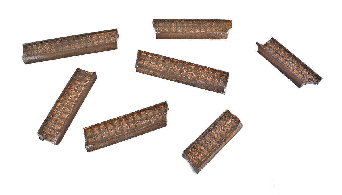 small lot of original late 19th century chicago stock exchange ornamental cast iron elevator pilaster fragments with copper-plated finish