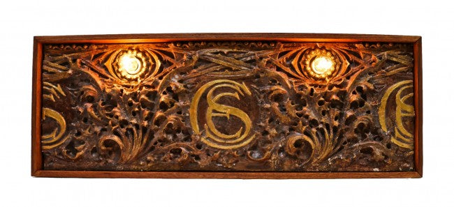 rare and seldom found all original museum quality late 19th century richly ornamented louis sullivan-designed chicago stock exchange interior trading room monogrammed cast plaster panel