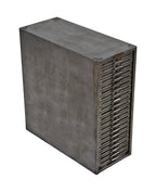 very heavy duty c. 1950's american vintage industrial freestanding multi-drawer all-steel tabulating machine punch card storage cabinet