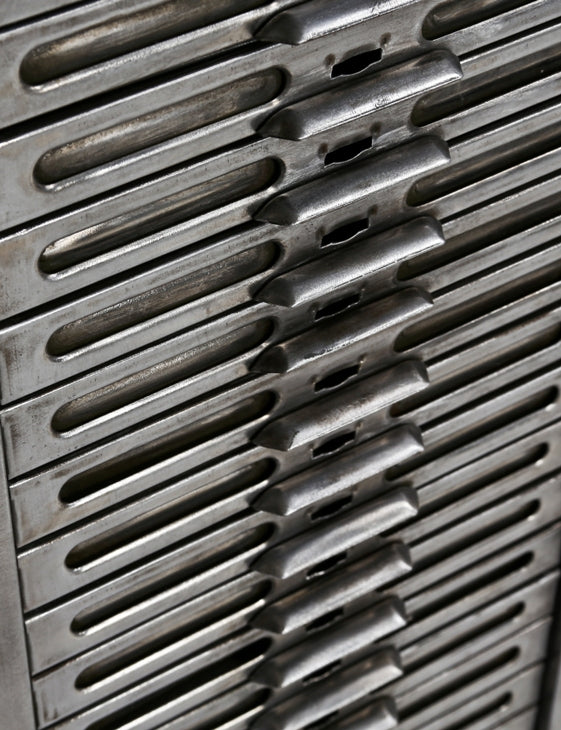 very heavy duty c. 1950's american vintage industrial freestanding multi-drawer all-steel tabulating machine punch card storage cabinet