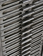 very heavy duty c. 1950's american vintage industrial freestanding multi-drawer all-steel tabulating machine punch card storage cabinet