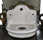 original late 1920's antique american vitreous china wall-mount lawndale theater water fountain with a curvaceous apron