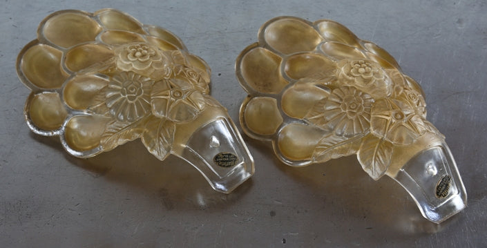 original c. 1920's hard to find salvaged chicago lawndale theater lobby ceiling fixture martele ornamental art glass slips shades with original labels