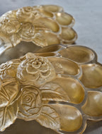 original c. 1920's hard to find salvaged chicago lawndale theater lobby ceiling fixture martele ornamental art glass slips shades with original labels