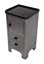 refinished c. 1930's american antique medical cold-rolled steel compartmentalized hospital operating room cabinet