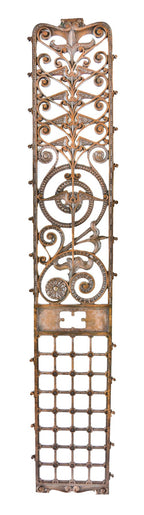 original 19th century antique american museum-quality william lebaron jenney-designed manhattan building cast iron elevator grille