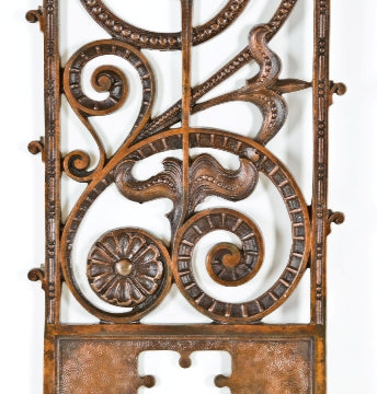 original 19th century antique american museum-quality william lebaron jenney-designed manhattan building cast iron elevator grille