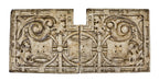 matching pair c. 1915 original richly ornate white glazed exterior building facade "sullivanesque" terra cotta panels