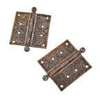 matching ornamental cast iron interior residential chicago graystone passage door ball finial hinges fabricated in the late 19th century