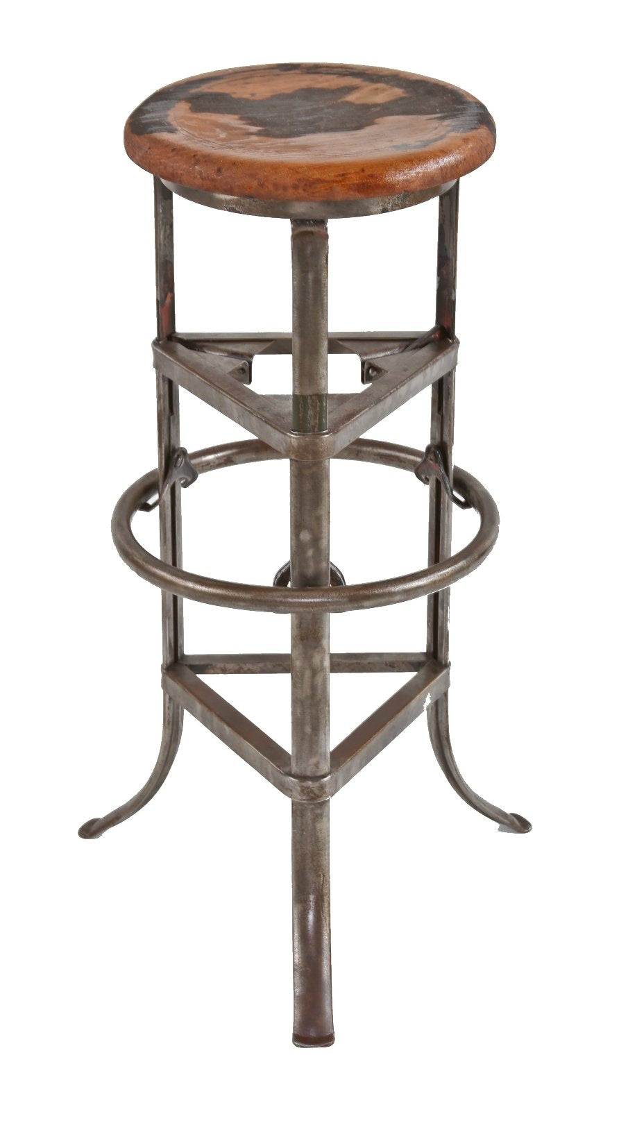 highly sought after vintage american industrial c. 1940's charles vitek-designed adjsutable height factory stool