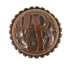 louis h. sullivan-designed wainwright commercial office or entry door cast bronze monogrammed doorknob with beaded border