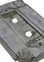 stunning historically important american art deco style ornamental nickel-plated cast bronze general electric building lobby elevator call button plaque