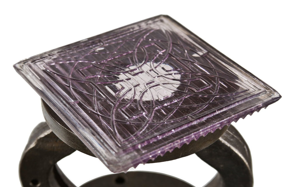 original late 19th century american frank lloyd-wright designed exterior building prism glass tiles with patented "geometric flower" pattern