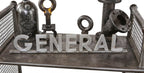 original and unrestored  c. 1950's general motors automobile dealership reinforced cast aluminum diminutive letter sign