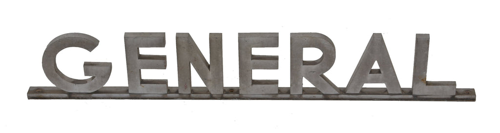 c. 1950's partially intact  american industrial reinforced cast aluminum interior general motors dealership showroom sign