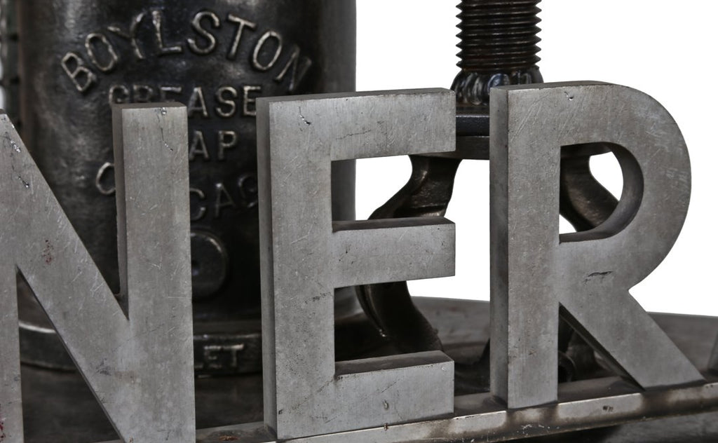 c. 1950's partially intact  american industrial reinforced cast aluminum interior general motors dealership showroom sign
