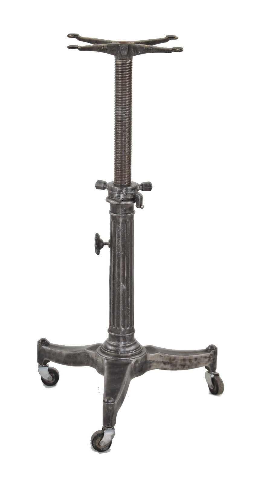 original fully adjustable c. 1920's american industrial factory office stenographer's typewriter stand with three-legged base