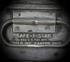 group of three matching late 1940's american industrial reinforced steel "safe-t-stak" hospital storage cabinet files