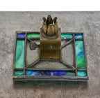 single intact early 20th century american prairie style leaded art glass interior residential sconce shade with socket