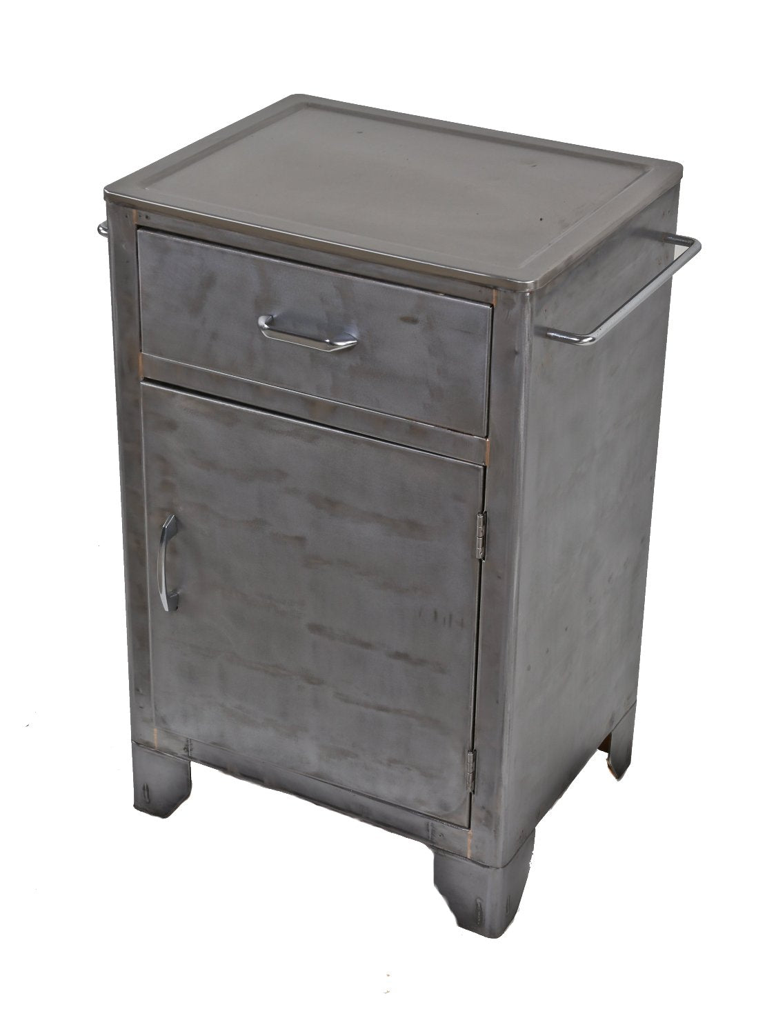 reinforced american medical cold-rolled steel stationary hospital supply cabinet with single drawer and cabinet door