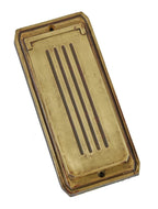 heavy cast brass antique american flush mount exterior residential mission style mail slot with single hinged door