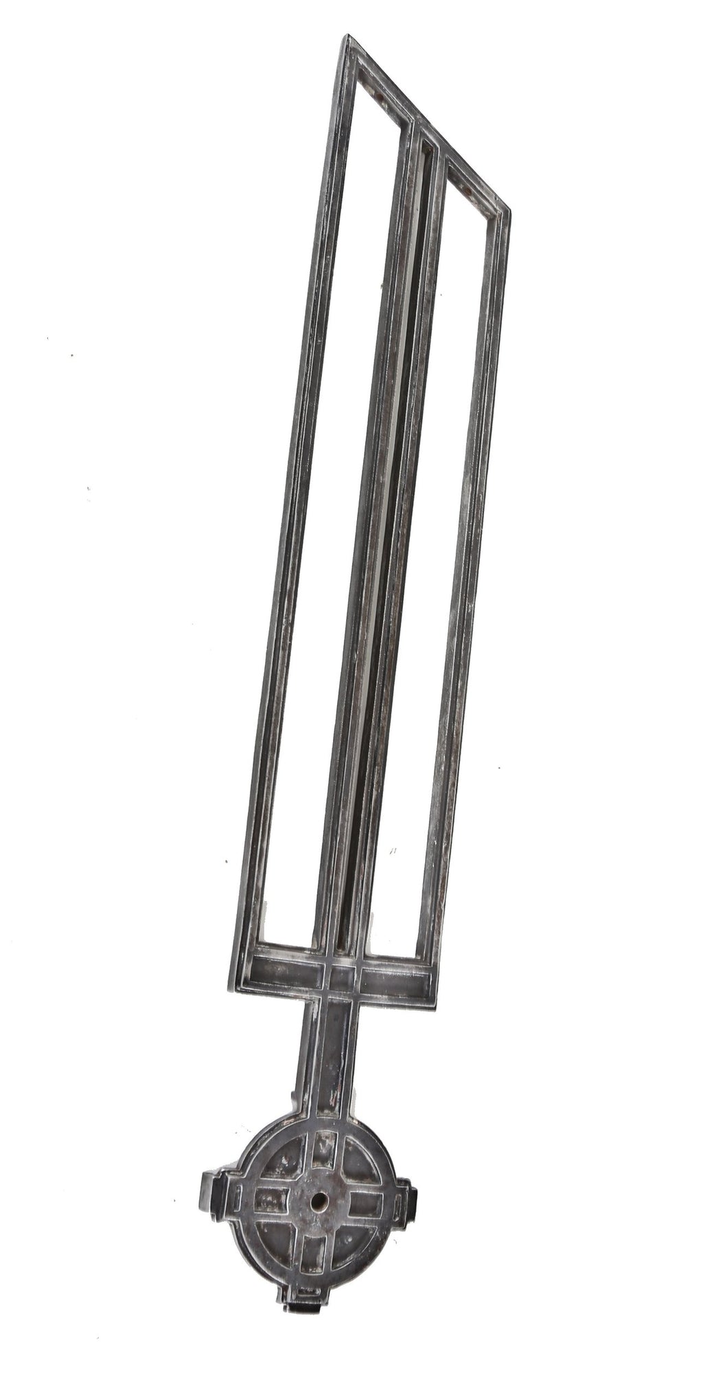 original hugh garden-designed c. 1907 chicago prairie school ornamental cast iron interior michael reese hospital staircase baluster panel