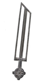 original hugh garden-designed c. 1907 chicago prairie school ornamental cast iron interior michael reese hospital staircase baluster panel