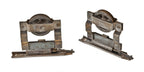 fully functional early 20th century american interior residential sliding or pocket door hangers with single sheaves