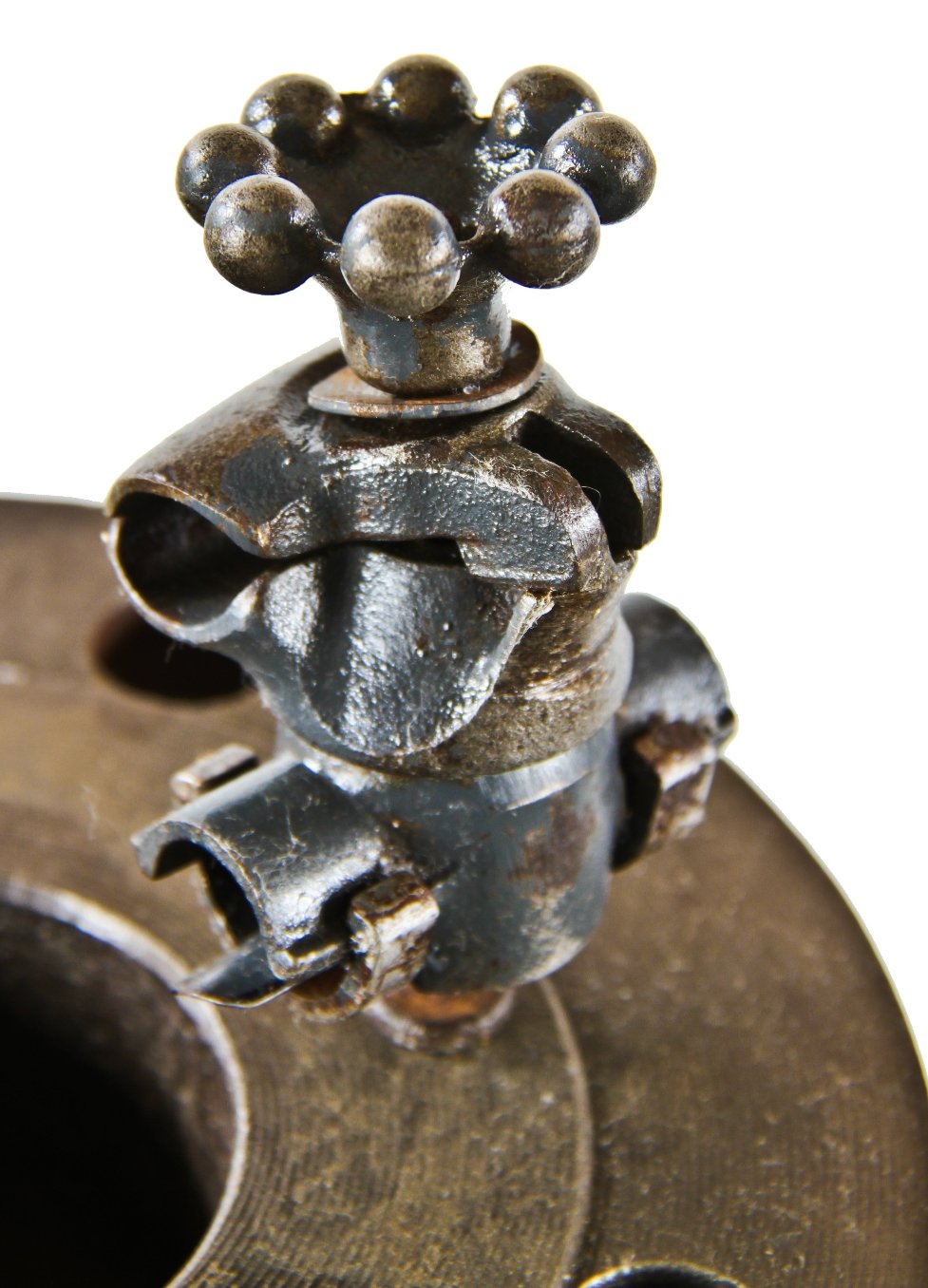 single vintage american industrial unrestored fully adjustable otis. c. white factory light fixture "adjustable supporter"