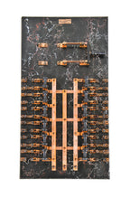 very rare oversized early 20th century new york city subway sub-station open style or "front" switchboard with faux marbleized solid slate insulator back panel