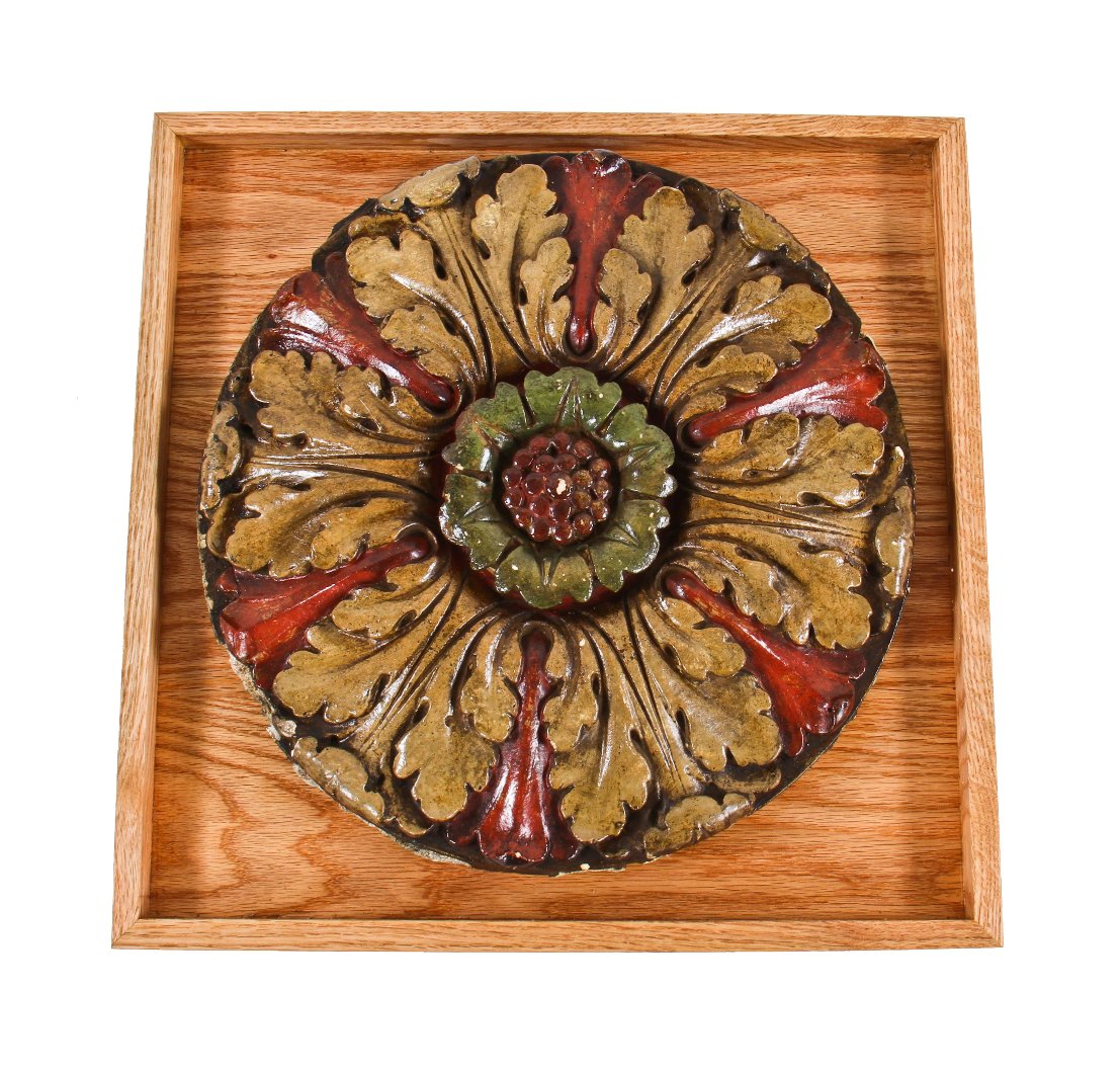 remarkably intact late 1920's american antique interior lawndale theater auditorium ornamental polychromed plaster ceiling medallion