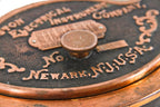 original and remarkably intact dated c. 1907 original and fully functional american industrial salvaged chicago copper-plated cast iron commercial building basement switchboard voltmeter