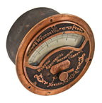 original and remarkably intact dated c. 1907 original and fully functional american industrial salvaged chicago copper-plated cast iron commercial building basement switchboard voltmeter